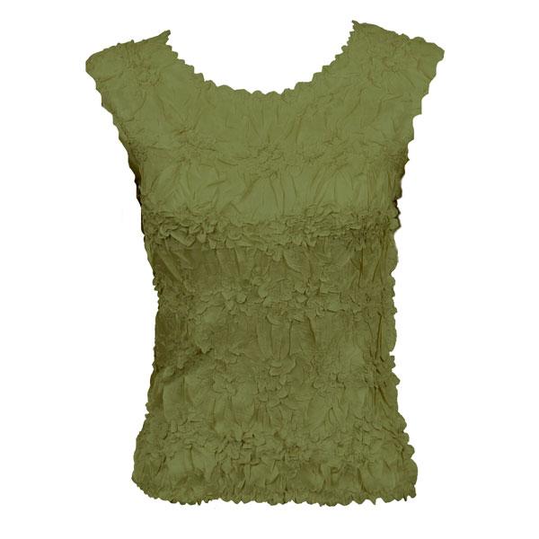 Wholesale 647 - Sleeveless Origami Tops Solid Olive - One Size Fits Most