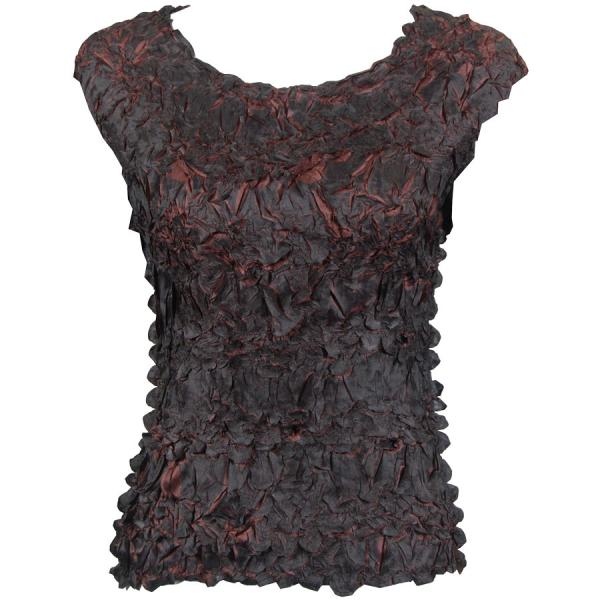 Wholesale 647 - Sleeveless Origami Tops Black - Brown - One Size Fits Most
