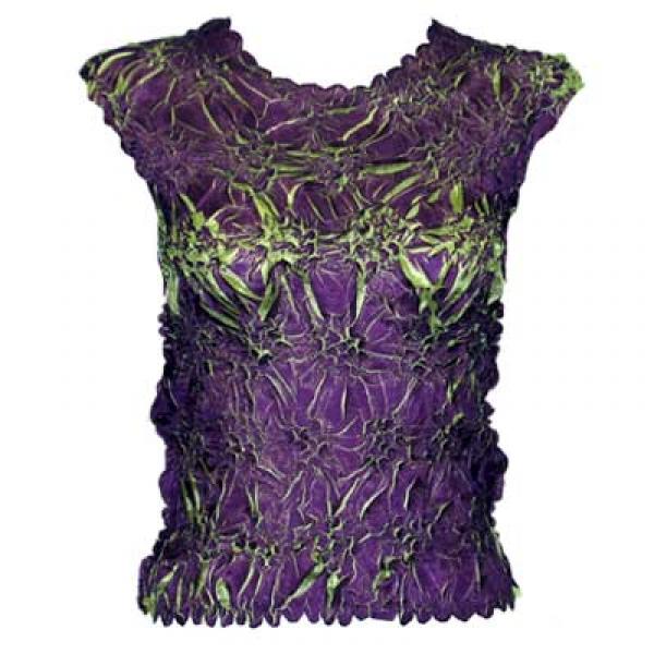Wholesale 647 - Sleeveless Origami Tops Plum - Spring Green - One Size Fits Most