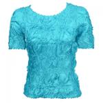 Camisa de manga corta de Origami - Solid Turquoise