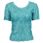 Camisa de manga corta de Origami - Solid Light Turquoise