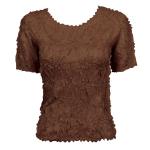 Camisa de manga corta de Origami - Solid Brown