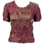 Camisa de manga corta de Origami - Merlot - Lime