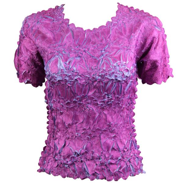 Wholesale 649 - Origami Short Sleeve Tops  Orchid - Lilac - One Size Fits Most