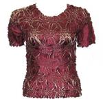 Camisa de manga corta de Origami - Maroon - Sand