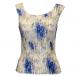 Roses - Blue on White