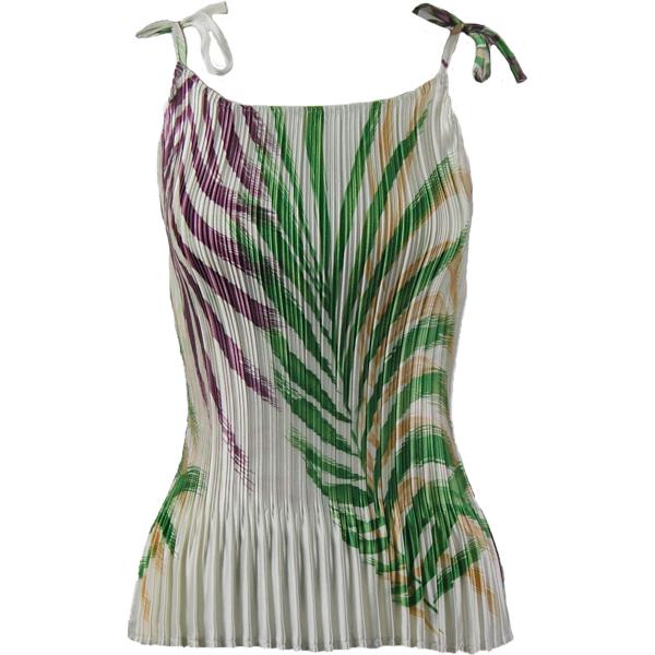 Wholesale 1731 - Satin Mini Pleats - Half Sleeve Dress Palm Leaf Green-Purple Satin Mini Pleat - Spaghetti Tank - One Size Fits Most