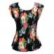 Satin Black Floral