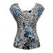 Satin Reptile Floral - Blue