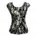 Satin Ivory Floral on Black