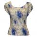Satin Roses - Blue on White
