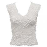 Pinpoint Popcorn - Sleeveless - White