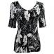Floral - White on Black Floral - White on Black