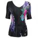 Pink-Purple Floral on Black Pink-Purple Floral on Black