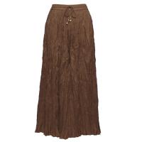 Skirts - Long Cotton Broomstick Solids - Broomstick with Pocket - Brown