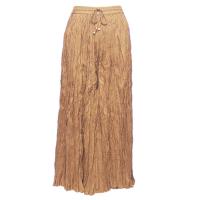 Skirts - Long Cotton Broomstick with Pocket - Solid Light Brown