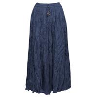 Skirts - Long Cotton Broomstick Solids - Broomstick with Pocket - Indigo