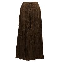Skirts - Long Cotton Broomstick with Pocket - Solid Dark Brown