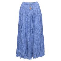Skirts - Long Cotton Broomstick Solids - Broomstick with Pocket - Denim