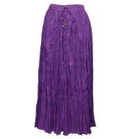 Skirts - Long Cotton Broomstick with Pocket - Solid Purple
