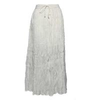 Skirts - Long Cotton Broomstick Solids - Broomstick with Pocket - White