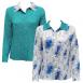 Roses-Blue on White reverses to Solid Teal