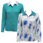 Roses-Blue on White reverses to Solid Teal