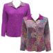 Paisley Magenta-Teal reverses to Solid Magenta