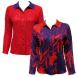 Red Floral on Purple reverses to Solid Red