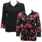 Black With Roses reverses to Solid Black