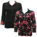 Black With Roses reverses to Solid Black