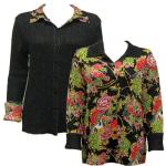 Floral Bouquet reverses to Solid Black