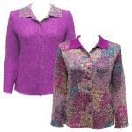 Paisley Magenta-Teal reverses to Solid Magenta