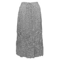Skirts - Mid-Length Rayon Broomstick - Rayon Jacquard - Silver Grey