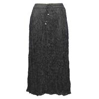 Skirts - Mid-Length Rayon Broomstick - Rayon Jacquard - Black