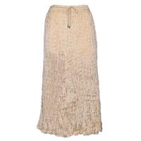Skirts - Mid-Length Rayon Broomstick - Rayon Jacquard - Beige