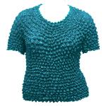 Tama&Atilde;&plusmn;o Queen - Sin manga y Popcorn de manga corta - Teal Blue