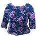 Navy with Purple Flowers