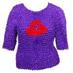 Tama&Atilde;&plusmn;o Queen- manga de tres cuartos - Red Hat Applique