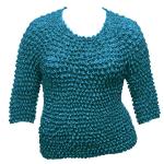 Tama&Atilde;&plusmn;o Queen- manga de tres cuartos - Teal Blue