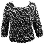 Tama&Atilde;&plusmn;o Queen- manga de tres cuartos - Ribbon Black-White