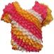 Short Sleeve Magenta-Gold Stripe