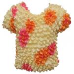 Li'l Kernal Popcorn - Short & Long Sleeves - Short Sleeve Peach-Orange Floral