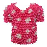 Li'l Kernal Popcorn - Short & Long Sleeves - Short Sleeve Pink-White Dots
