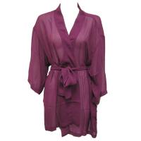 Kimono de Georgette estilo chaqueta - Solid Raspberry