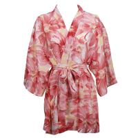 Kimono de Georgette estilo chaqueta -  Daisies - Pink