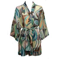 Kimono de Georgette estilo chaqueta -  Paisley Floral - Cool