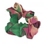 Georgette Scrunchies -  Poppies - Green