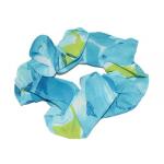 Georgette Scrunchies -  Daisies - Aqua