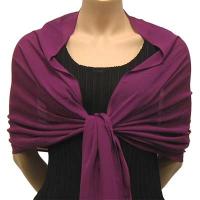 Georgette Shawls - Sale - Solid Raspberry